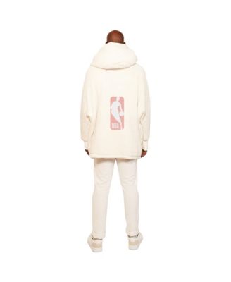 Men's and Women's Cream NBA Breast Cancer Awareness Oversized Hooded Lounger