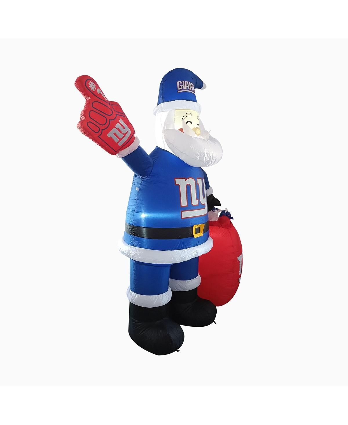 Logo Brands New York Giants 7' Inflatable Santa In Multi