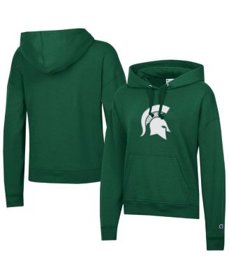 Champion - Women's Green Michigan State Spartans Powerblend Fleece Pullover Hoodie