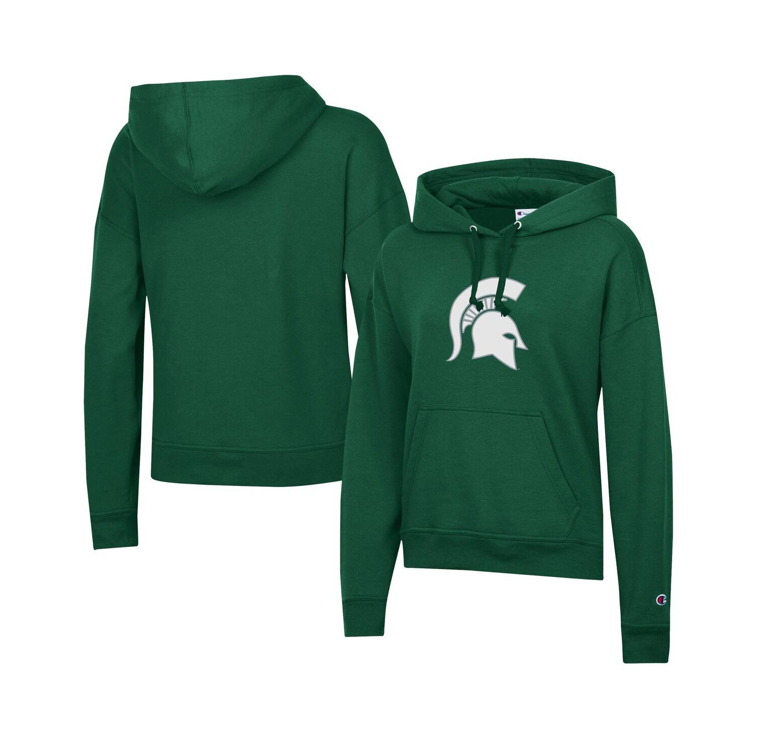 Women's Green Michigan State Spartans Powerblend Fleece Pullover Hoodie