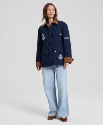 Women's Embroidered Barn Jacket, Macy's Exclusive