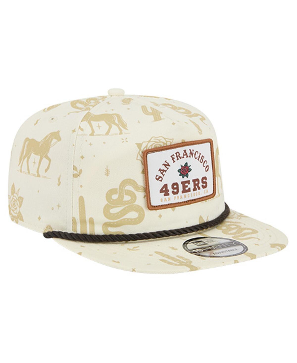 New Era Men's Cream San Francisco 49ers Desert Rose 19twenty Adjustable Hat In Yellow