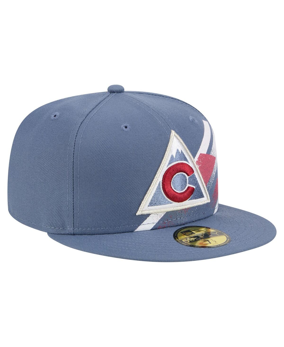New Era Men's Blue Colorado Avalanche Faded Lines 59FIFTY Fitted Hat