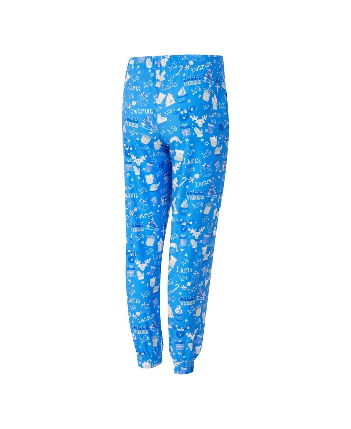 Concepts Sport Women's 2-piece Blue Detroit Lions Chestnut Long Sleeve T-shirt And Pants Sleep Set In Blue