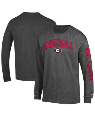 Champion - Men's Charcoal Georgia Bulldogs Arch Over Logo 2-Hit Long Sleeve T-Shirt