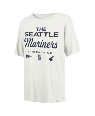 Women's White Seattle Mariners Show Off Boyfriend T-Shirt