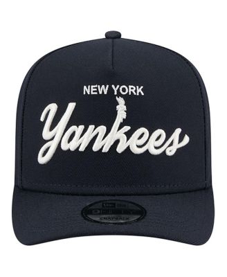 Men's Navy New York Yankees Local Play A-Frame 9FIFTY Snapback Hat