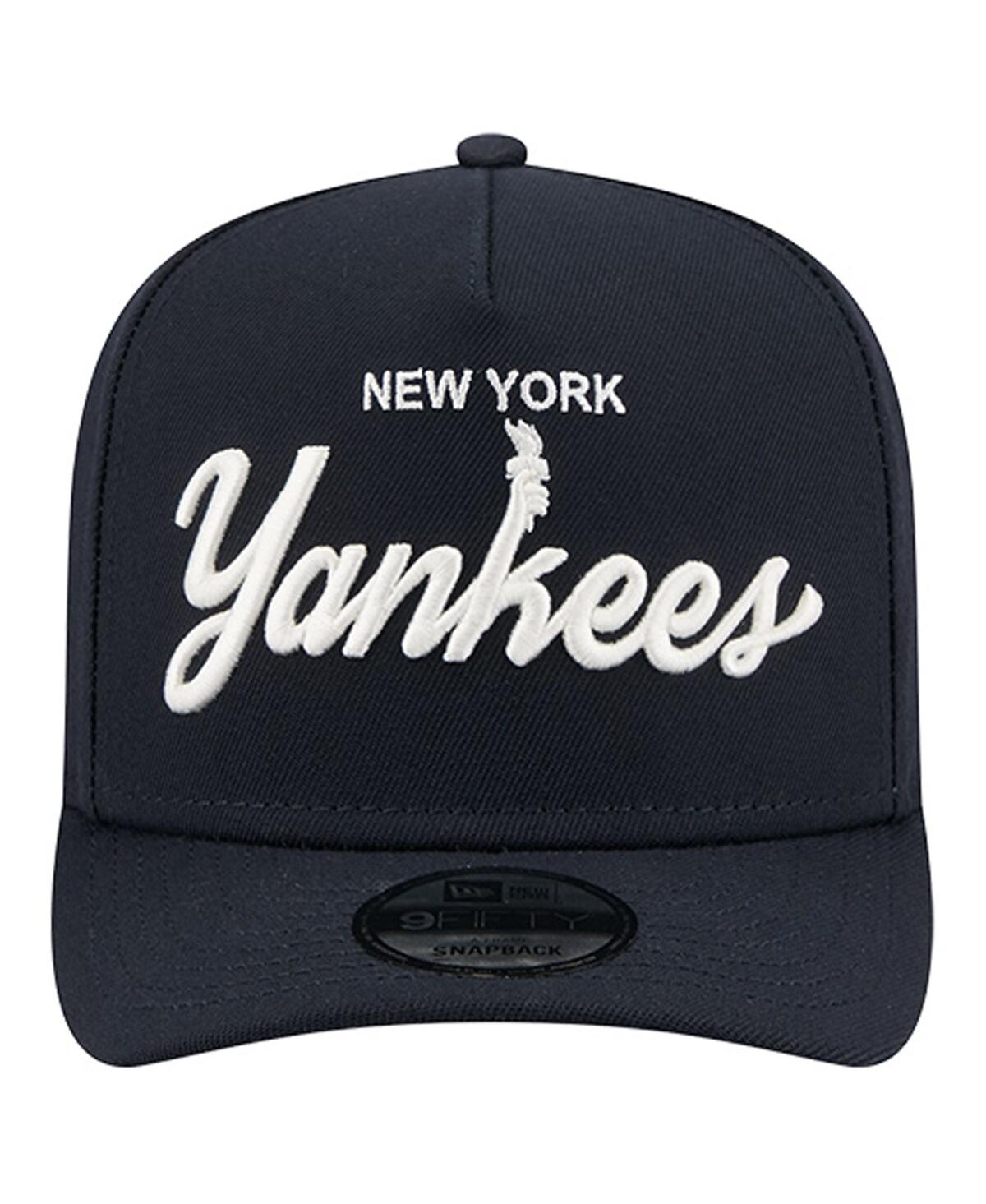 New Era Men's Navy New York Yankees Local Play A-Frame 9FIFTY Snapback Hat