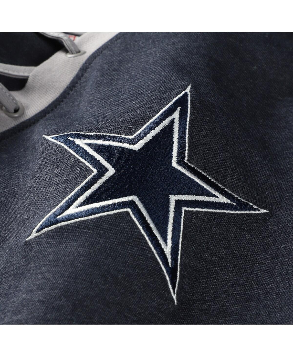 New Era Women's Navy Dallas Cowboys Plus Throwback Lace-Up Long Sleeve T-Shirt