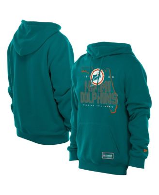 New Era - Men's Aqua Miami Dolphins Combine Authentic Local State Throwback Hoodie