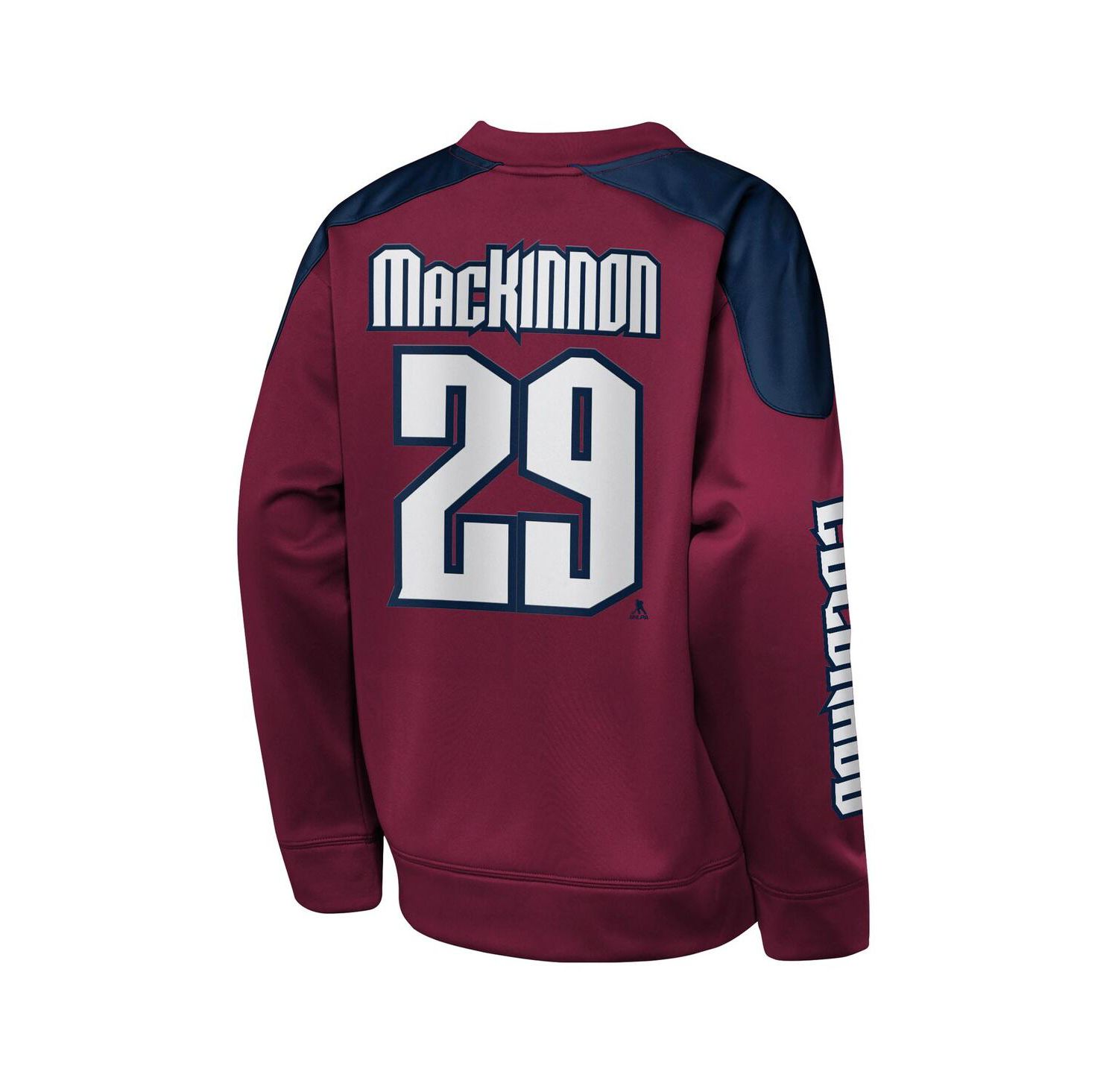 Big Boys and Girls Nathan MacKinnon Burgundy Colorado Avalanche Best Defense Name & Number Crewneck Sweatshirt