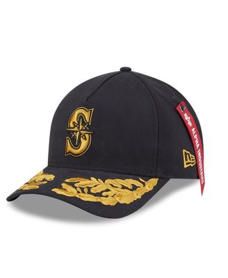 New Era - Men's Black Seattle Mariners A-Frame 9FORTY Adjustable Hat