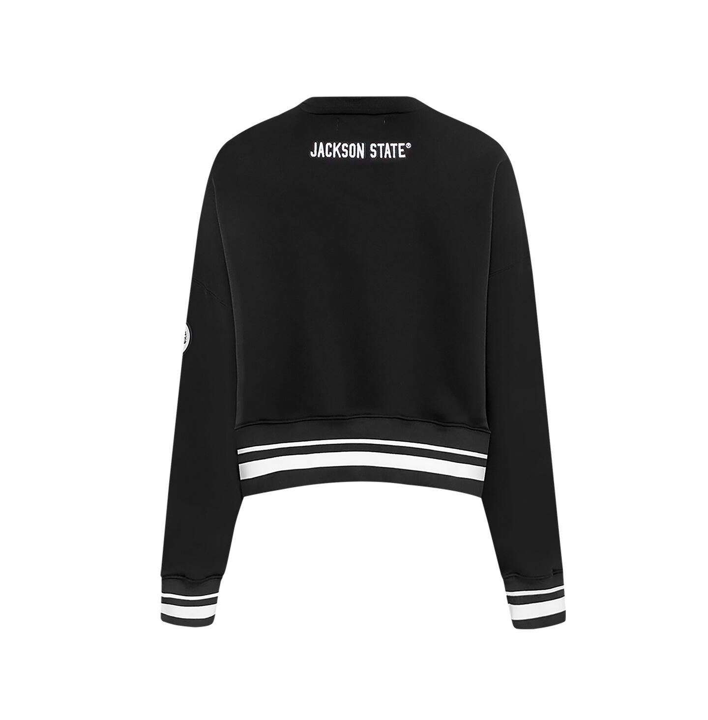 Женские толстовки Pro Standard Black Jackson State Tigers Cropped Pullover — фото 4