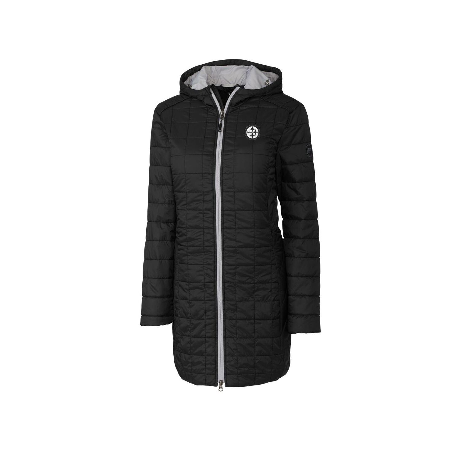Women's Black Pittsburgh Steelers Rainier PrimaLoft Eco Insulated Full-Zip Hooded Jacket