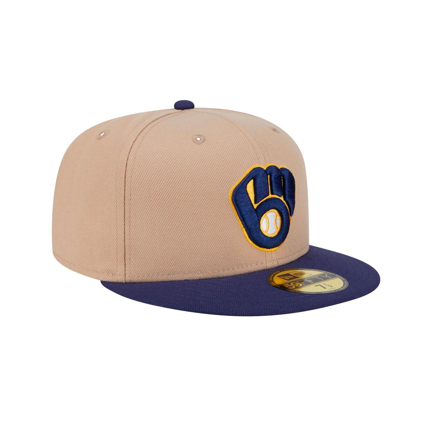 Men's Khaki Milwaukee Brewers 59FIFTY Fitted Hat
