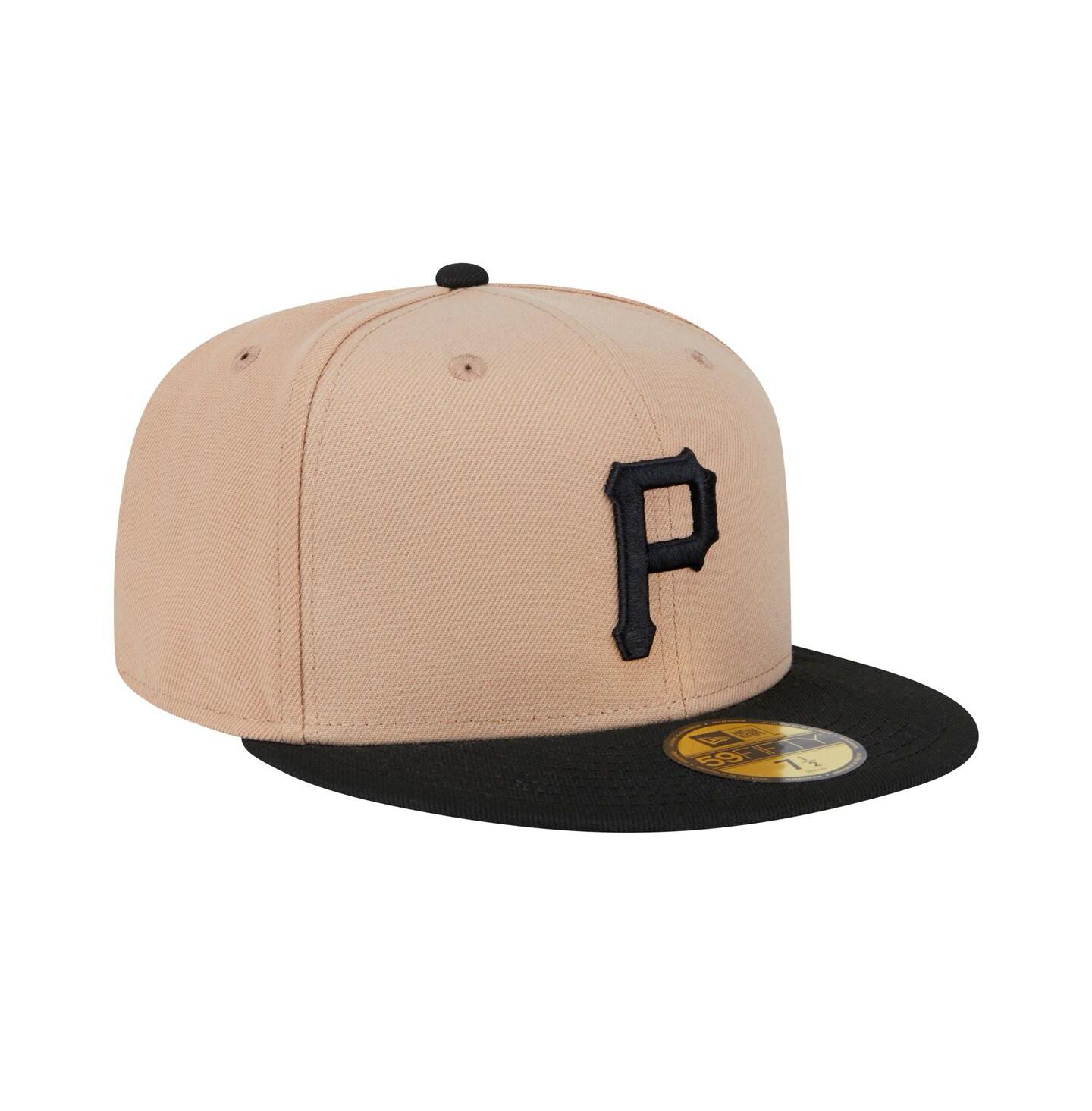 Мужская бейсболка New Era Pittsburgh Pirates 59FIFTY Fitted, Khaki — фото 4