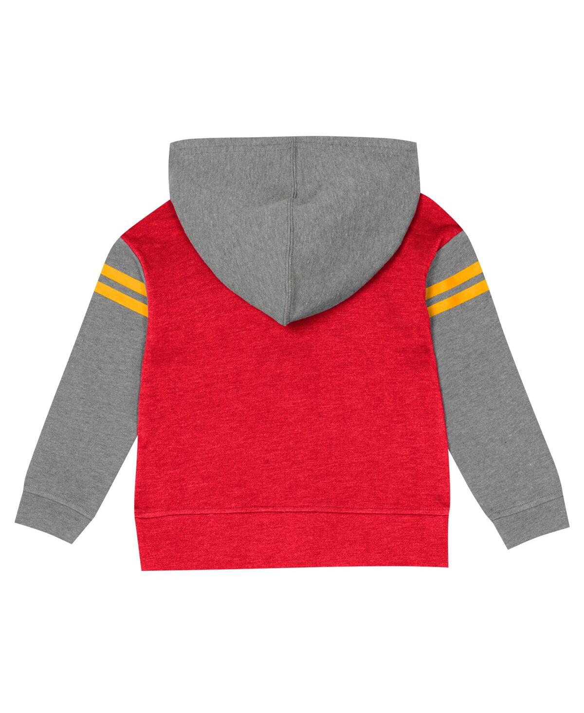 Outerstuff Toddler 2-piece Kansas City Chiefs Club House Long Sleeve Hoodie Top And Leggings Set In Gray
