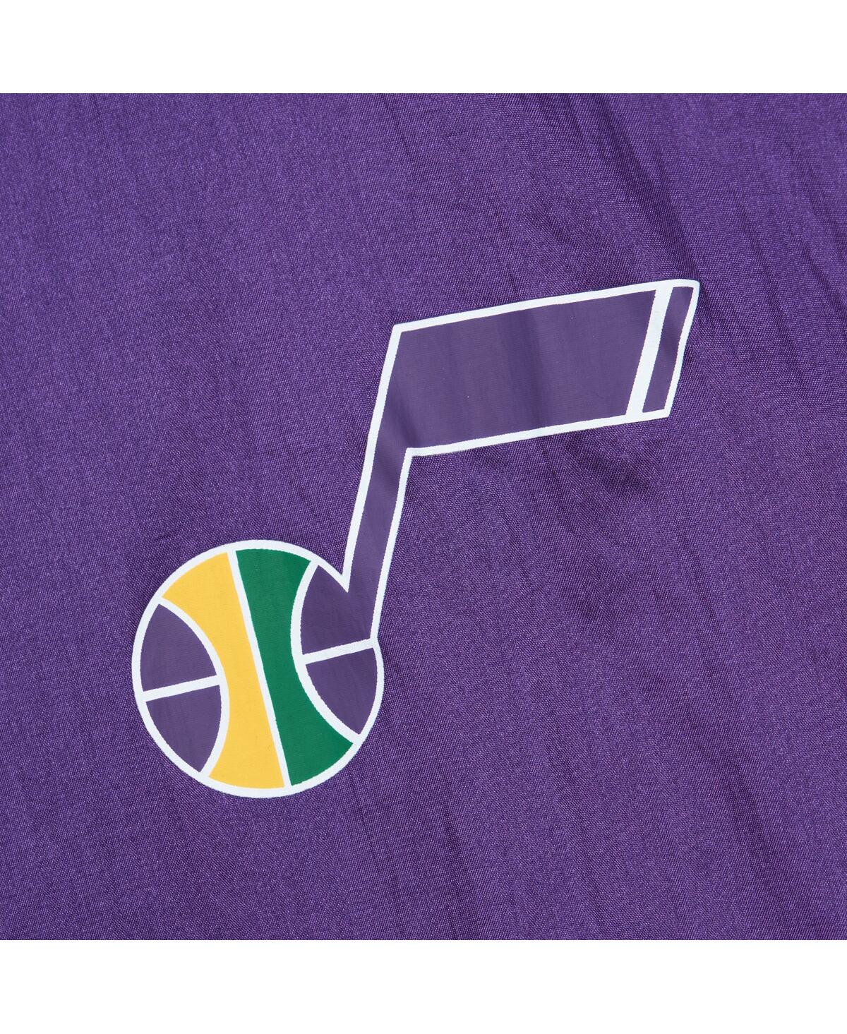 Mitchell & Ness Men's Purple Utah Jazz Team Og 2.0 Vintage Logo Anorak Windbreaker Quarter-zip Sweatshirt In Purple