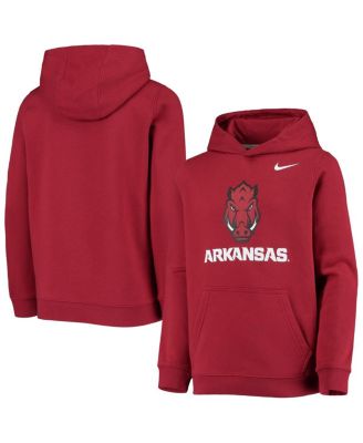 Nike - Big Boys and Girls Cardinal Arkansas Razorbacks Stadium Club Fleece Pullover Hoodie