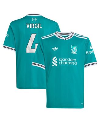 adidas - Big Boys and Girls Virgil van Dijk Green Liverpool 2025/26 Third Replica Player Jersey