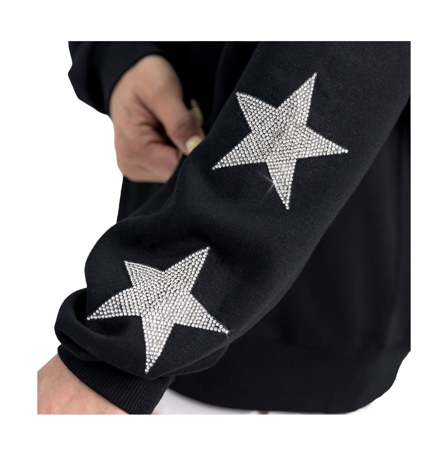 Женские толстовки Gameday Couture Black Green Bay Packers Velocity Relaxed Rhinestone Pullover — фото 2