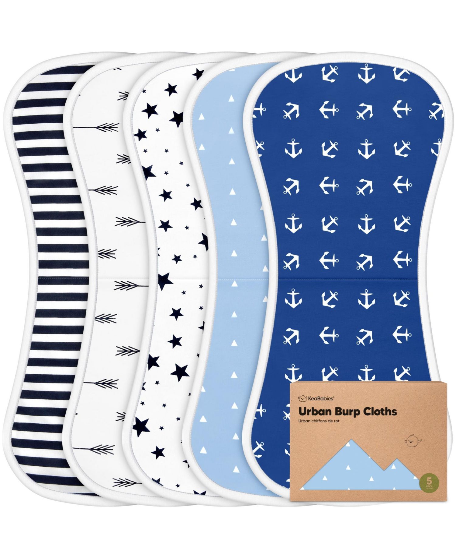 Kids Urban Baby Burp Cloths, Organic Burping Cloth for Babies, Burp Rags for Baby Girls, Boys