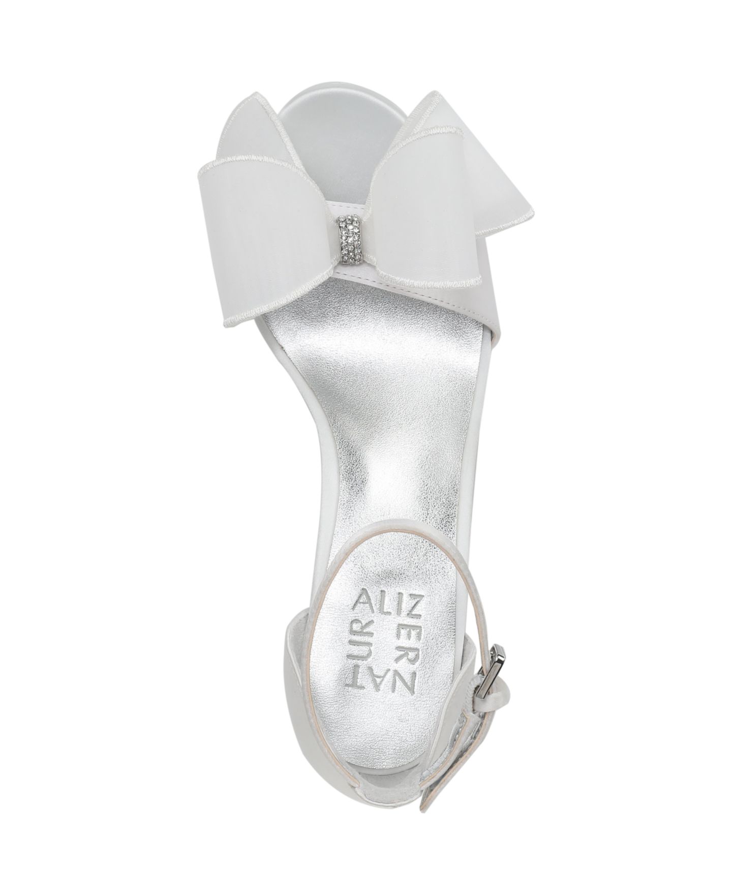 Женские сандалии Naturalizer Always Rhinestone Bow Dress Sandals, цвет: Жемчужный белый атласный — фото 4
