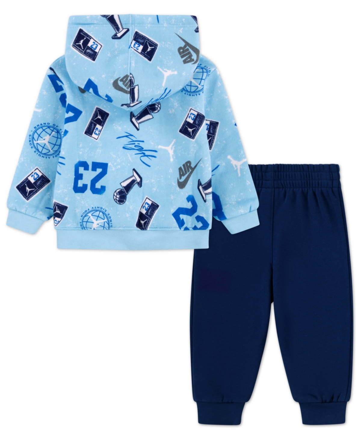 Jordan Baby Boys Street Champ Pull-on Hoodie And Joggers, 2-piece Set In Blue