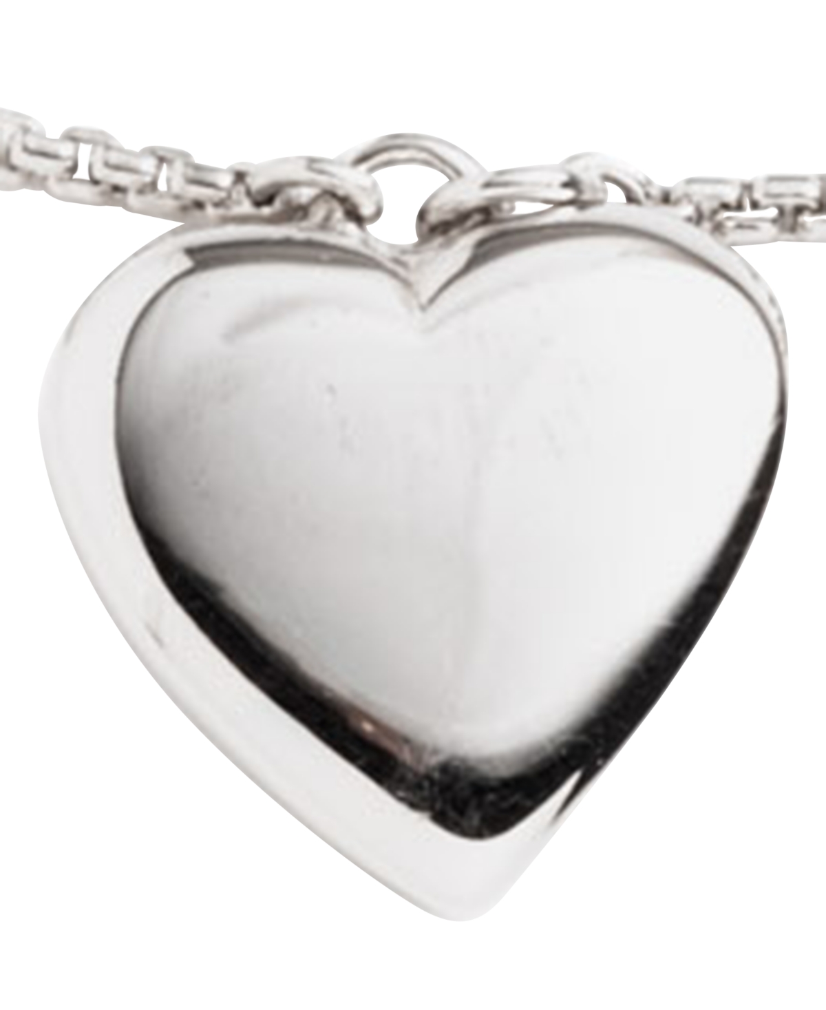 Ralph Lauren Puffy Heart Slider Bracelet In Metallic