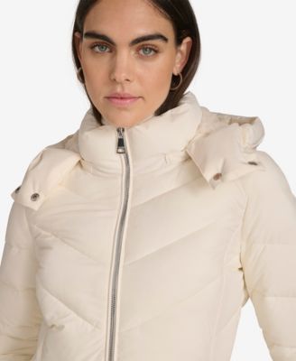 Women's Short Zip Front Puffer Jacket