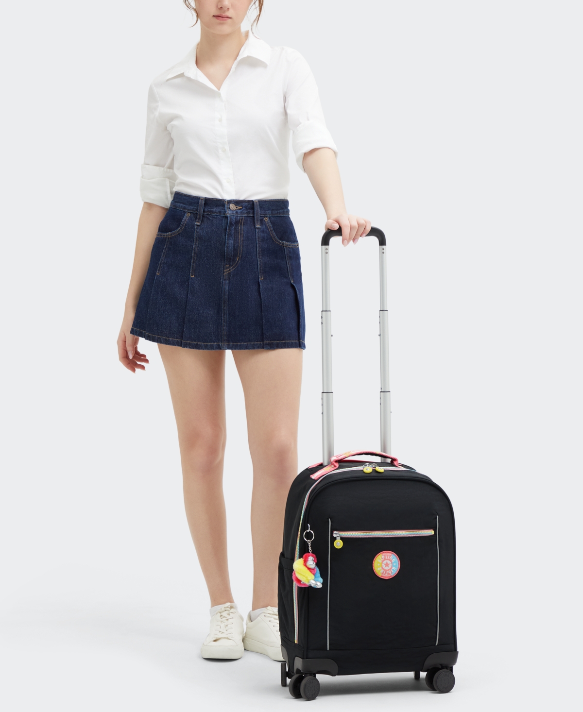 Kipling Mese Small Rolling Backpack In Black