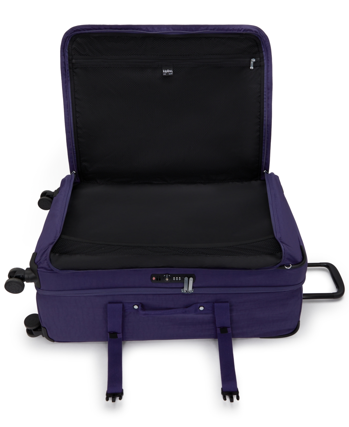 Kipling Spontaneous Large Rolling Luggage In Purple