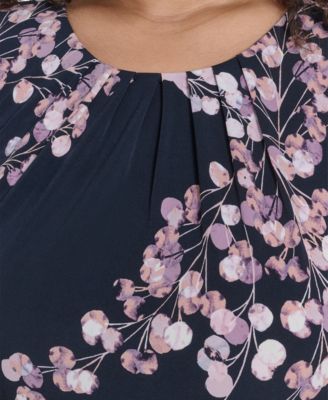 Women's Plus Size Printed Sleeveless Scoop Neck Top