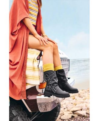 Women's Venice Mid Calf Block Heel Boots