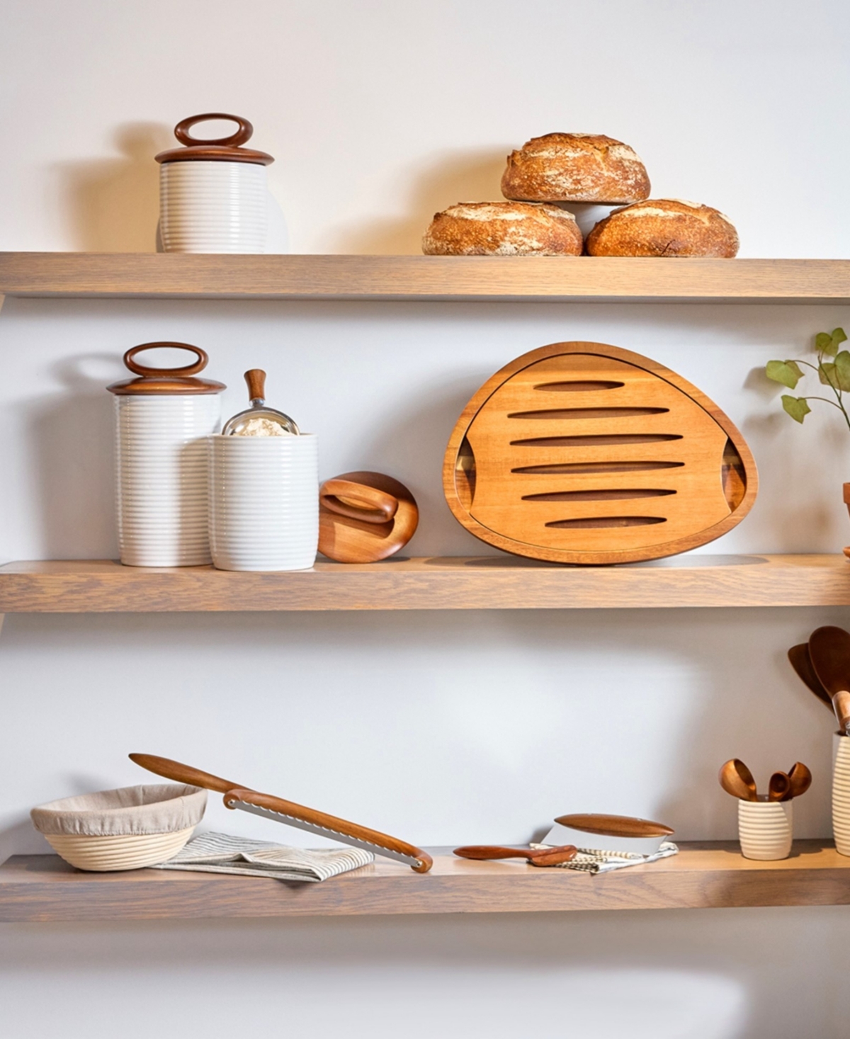 Nambe Breaking Bread Large Canister In White