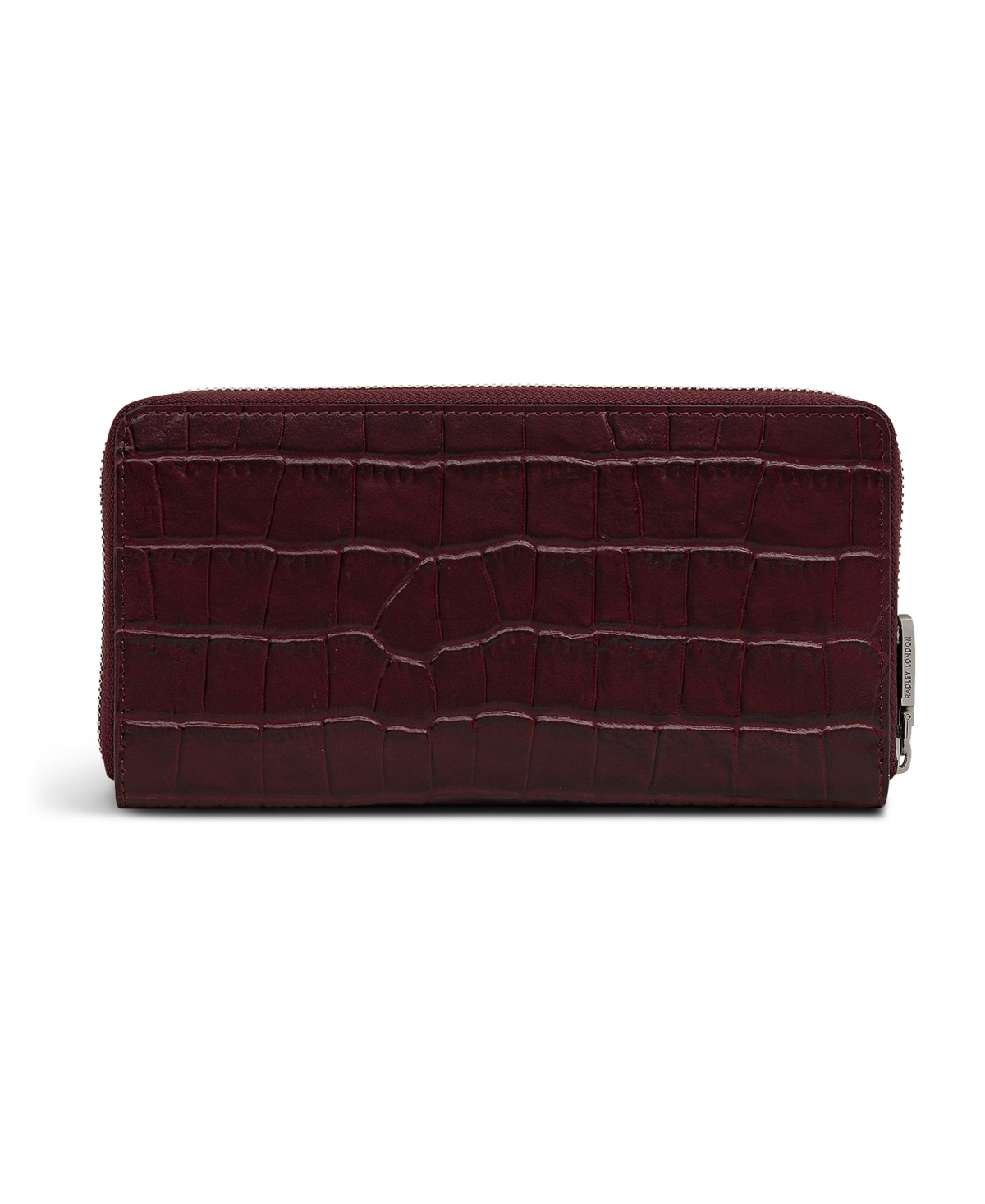 Radley London Dukes Place Faux Croc Zip Around Wallet In Burgundy