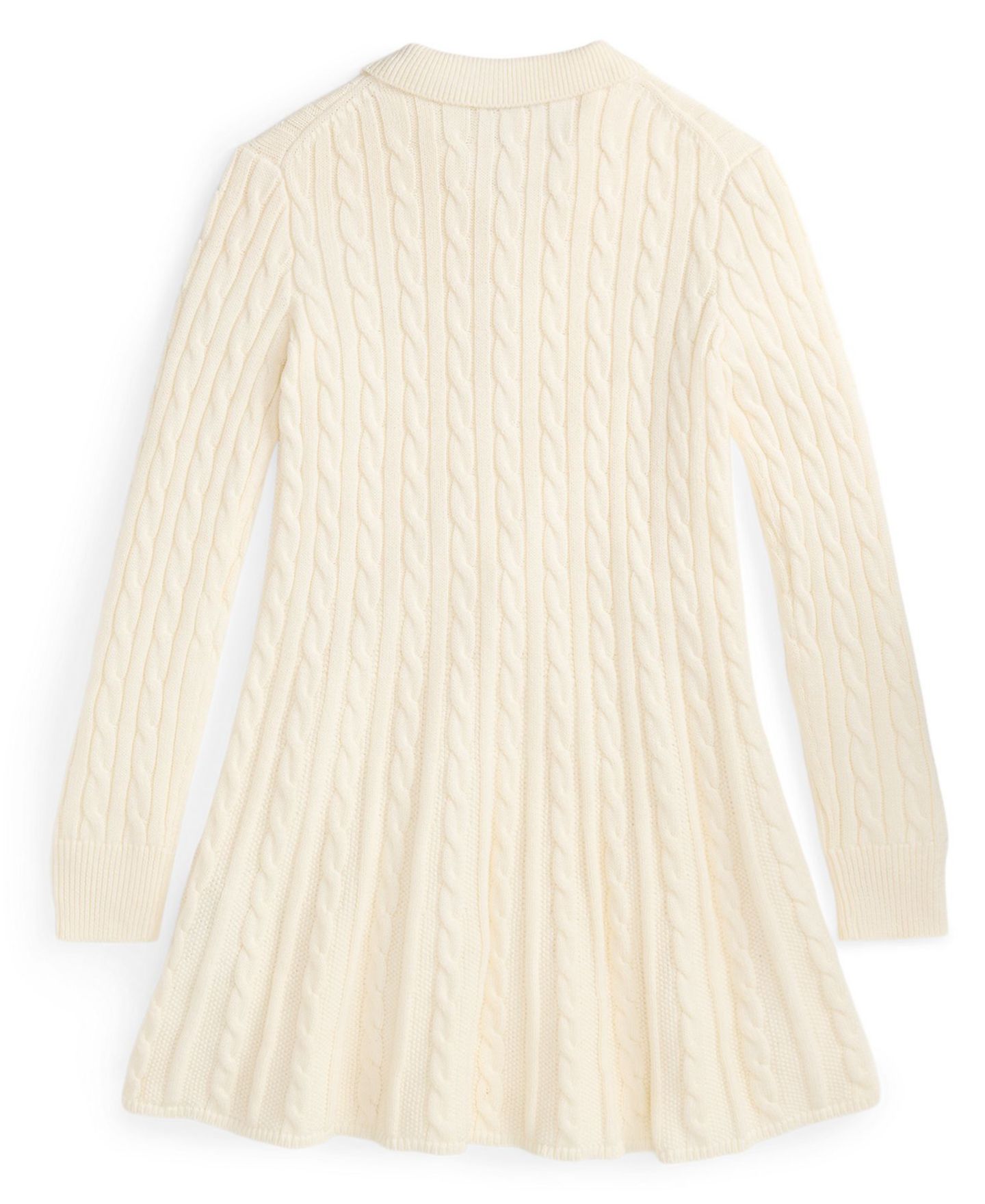 Платье Polo Ralph Lauren Lunar New Year Long-Sleeve Sweater Dress для девочек, цвет: Кремовый — фото 5