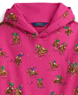 Girls' 7-16 Equestrian Printed Long-Sleeve Hoodie