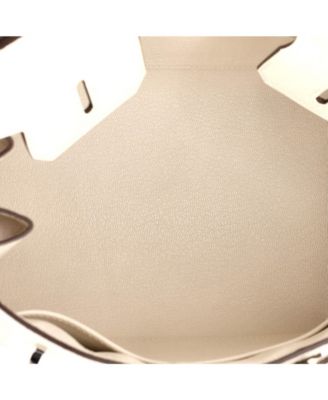 Birkin 25 Handbag Light Epsom with Palladium Hardware