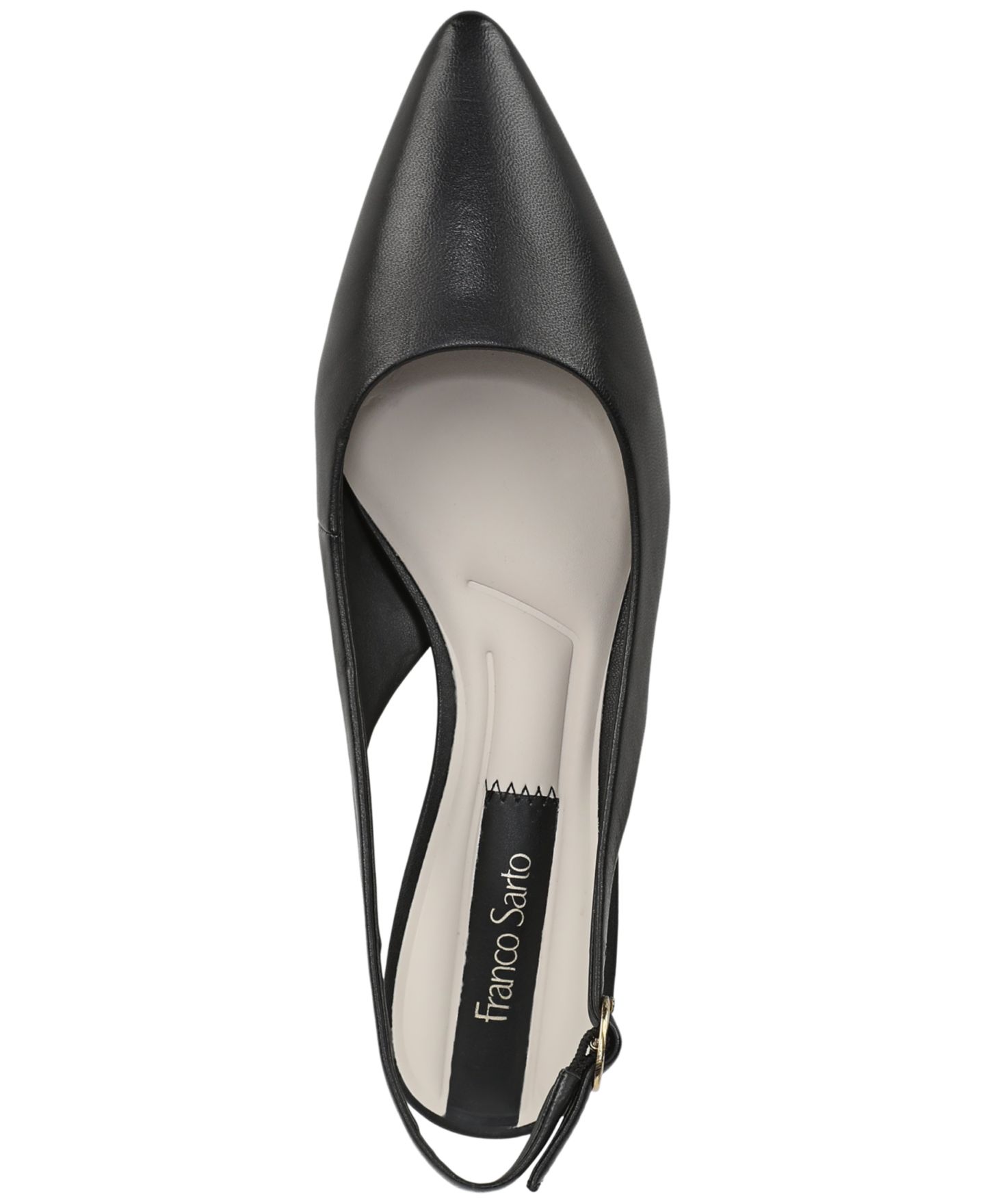 Женские туфли Franco Sarto Pura Pointed Toe Slingback Pumps, цвет: Чёрный кожаный — фото 4