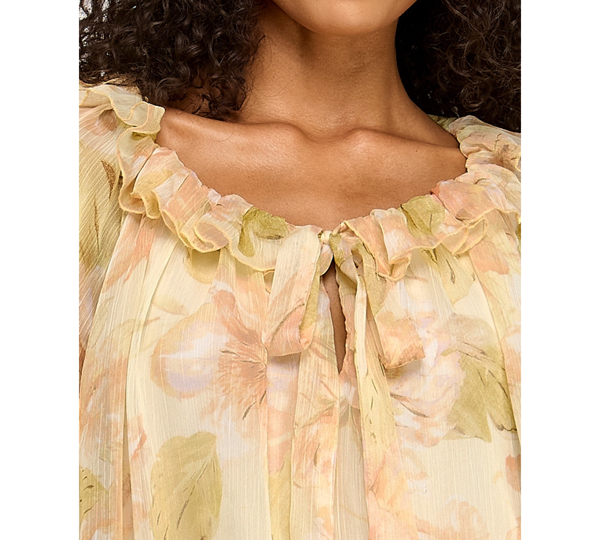 Seni & Cade Juniors' Drop Waist Ruffled Boat Neck Dress