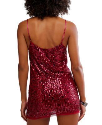 Women's Midnight Kiss Mini Sequin Slip Dress