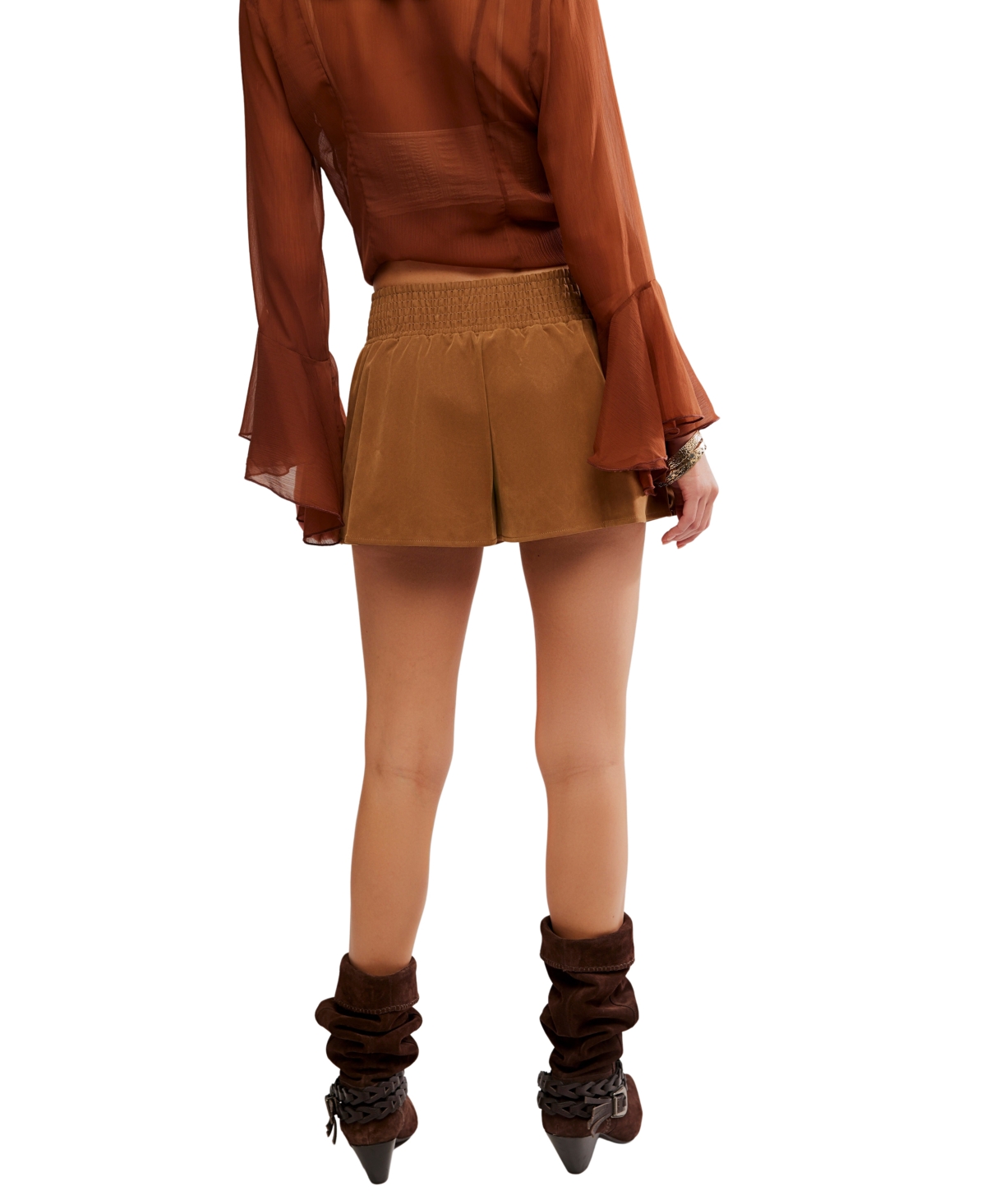 Free People Women's Paradise Found Ruched Mini Skort