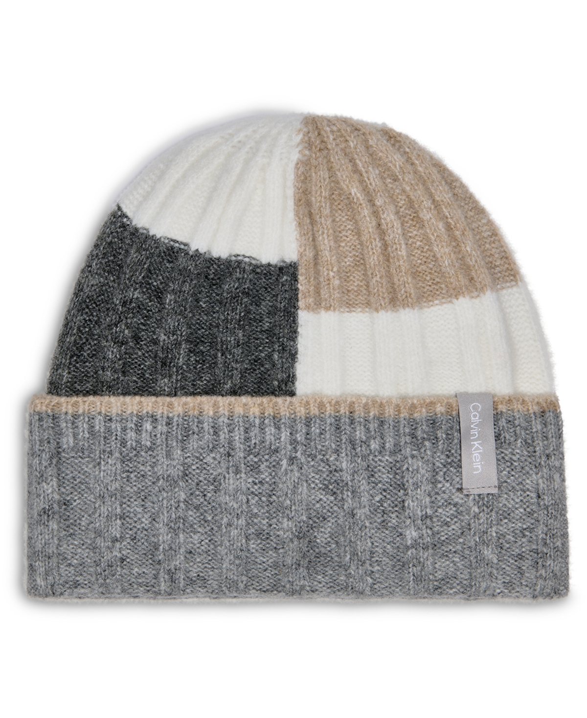 Calvin Klein Patchwork Knit Beanie