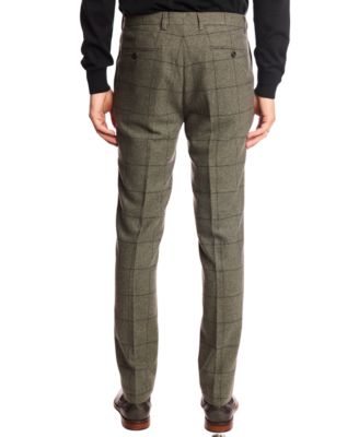 Men's Downing Slim-Fit Sage Windowpane Pants