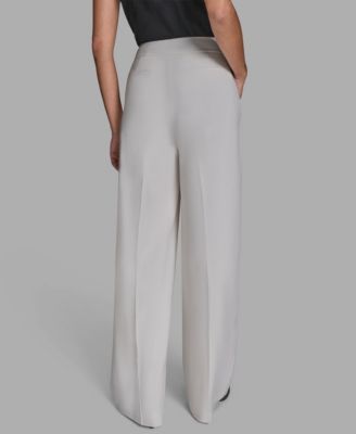 Women's Wide-Leg High-Rise Pleated Pants