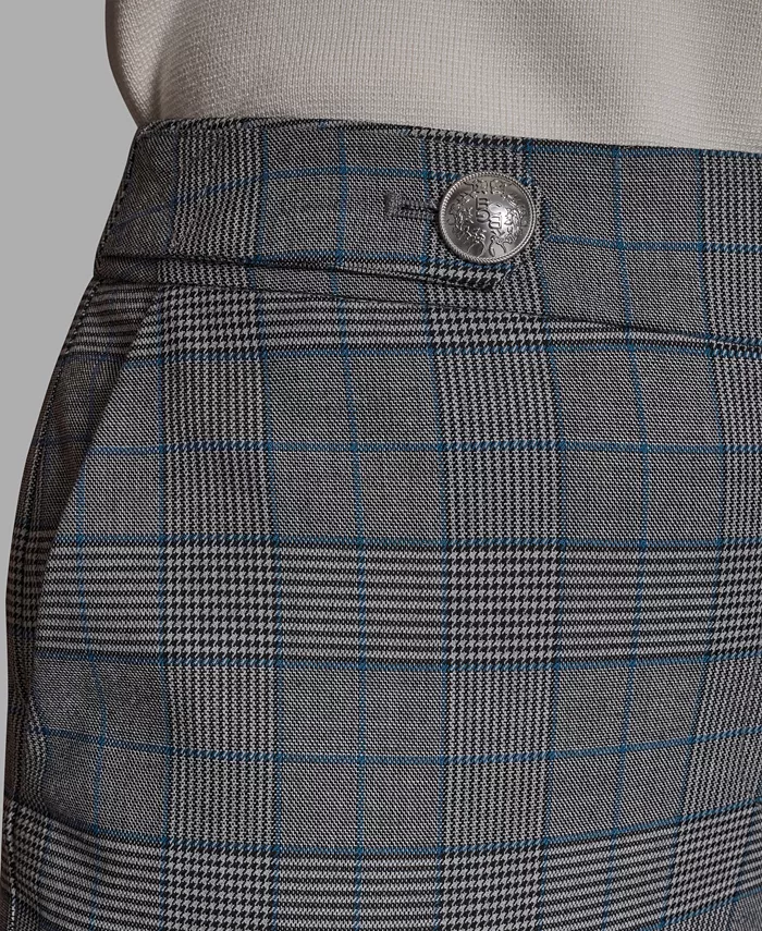 Women's Plaid High-Rise Straight Pants - thumbnail 9