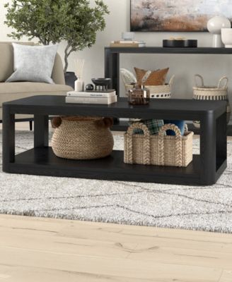 Stellan 47" Wood Wide Rectangular Coffee Table
