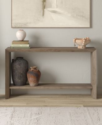 Osman 55" Wood Wide Rectangular Console Table