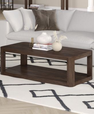Stellan 47" Wood Wide Rectangular Coffee Table